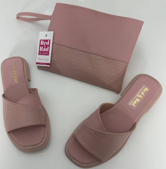 MULE CROCO PLATE AVEC POCHETTE